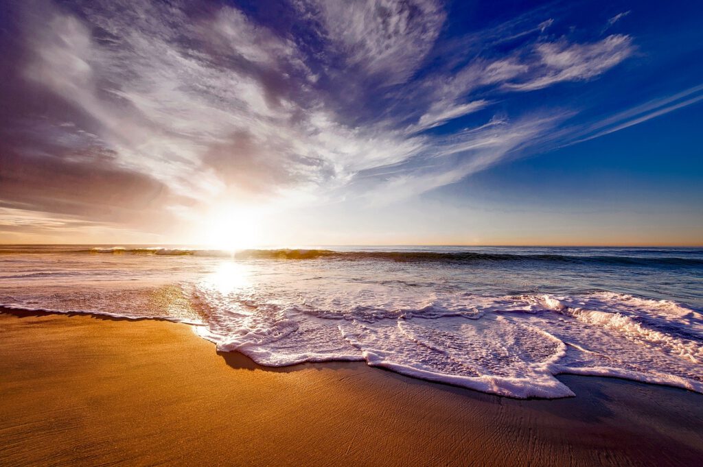 Photo: Waves washing upon shore