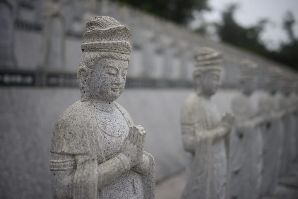 Photo: Japanese Guanyin (Kannon) sculptures
