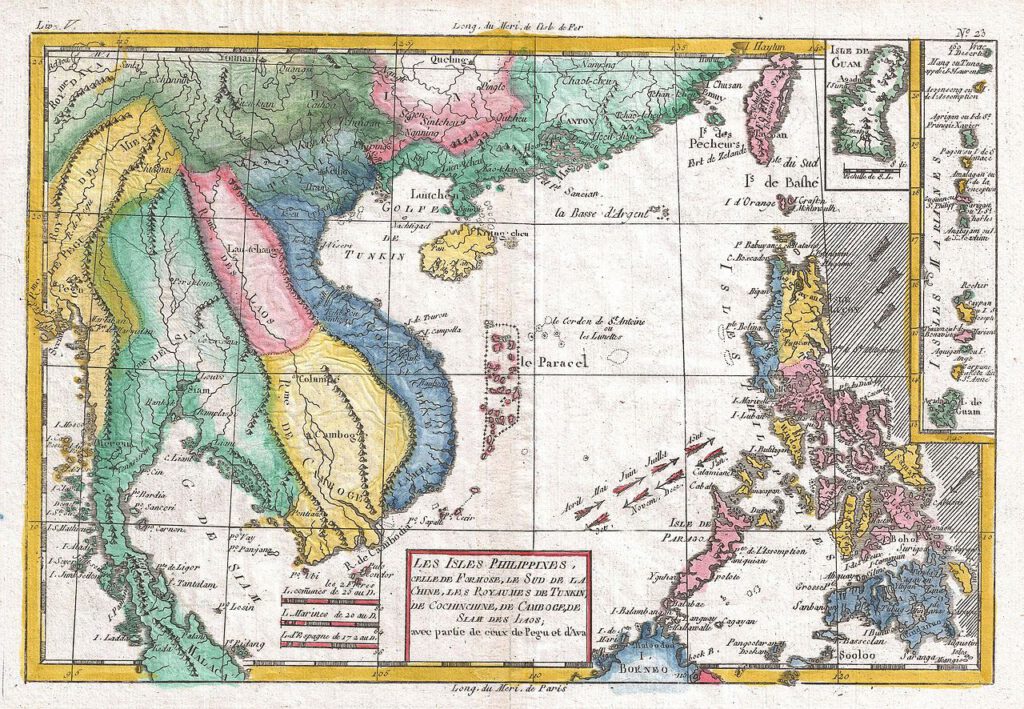 1780 French map of Southeast Asia