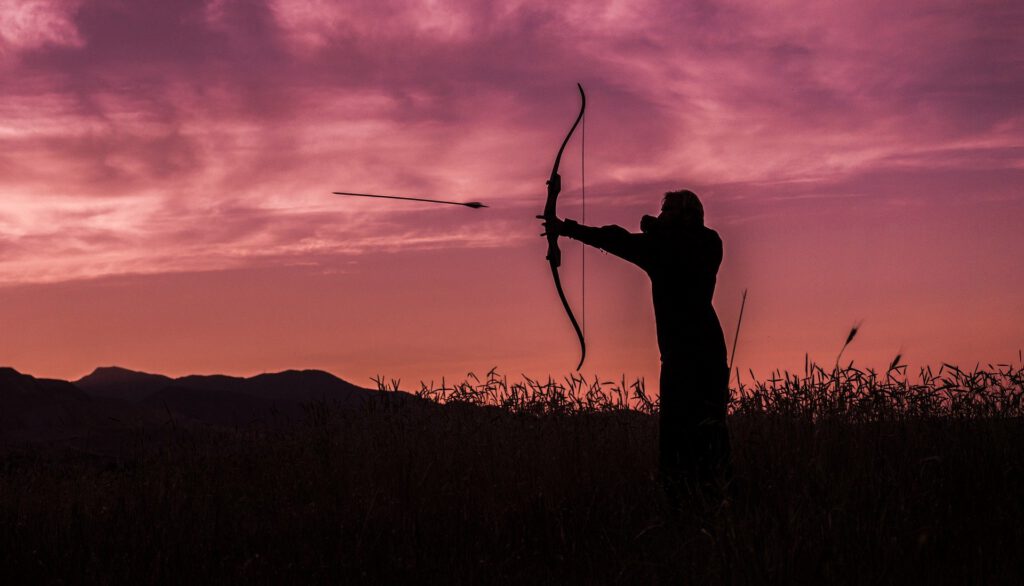 Photo: Silhouette of bowman
