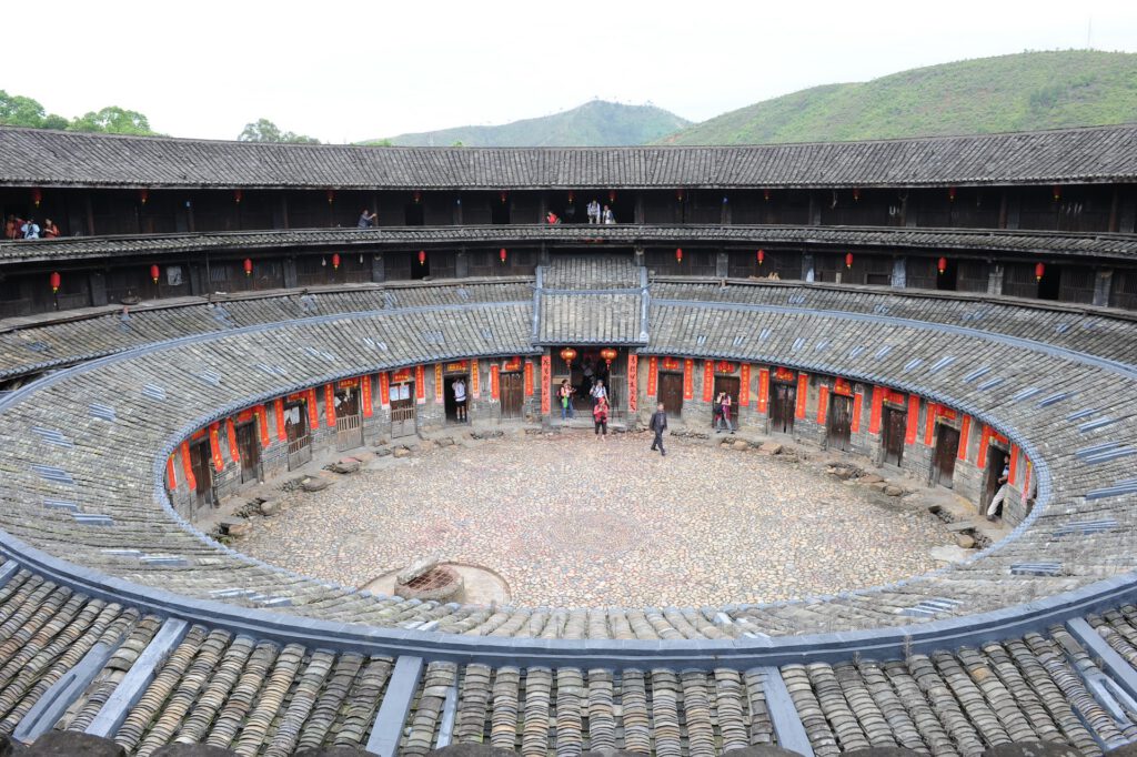 Photo: Typical circular Hakka fortress-settlement