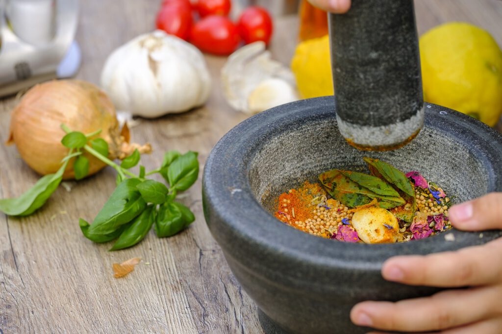 Photo: Mortar used to grind up herbs